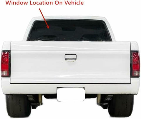 Stationary Back Window Back Glass W/ Gasket Compatible with Chevrolet S10 Pickup/GMC S15 Pickup/GMC Sonoma S15 1982-1993 Models