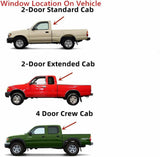 With Gasket Rear Sliding Window Glass Back Slider Complete Set Compatible with Toyota Tacoma Pickup 1995-2004 Models
