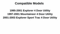 Passenger Right Side Front Door Window Door Glass Compatible with Ford Explorer 1995-2001/Explorer Sport Trac 2001-2003/Mercury Mountaineer 1997-2001 4 Door Models