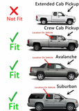 Passenger Right Side Rear Door Window Glass Compatible with Chevrolet Silverado 1500 / Avalanche 2007-2013 Models & Silverado 2500 Silverado 3500 Suburban 2007-2014 4-Door Models (Not For Classic)