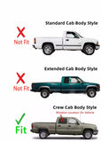 Passenger Right Side Rear Door Window Glass Compatible with Chevrolet/GMC Pickup C2500 K2500 C3500 K3500 Pickup 4 Door Crew Cab 1993-2000 Models