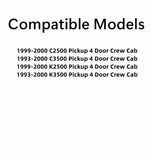 Passenger Right Side Rear Door Window Door Glass Compatible with GMC Yukon 1995-2000 4 Door Models
