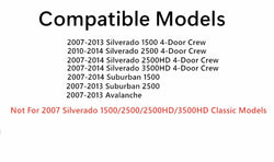 Passenger Right Side Rear Door Window Door Glass Compatible with GMC Yukon XL Sierra (2500 3500) 2007-2014 / Sierra 1500 2007-2013 4-Door Models (Not For 2007 Classic Models)