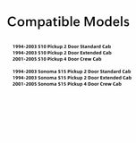 Driver Left Side Front Door Window Door Glass Compatible with Chevrolet Blazer 1995-2005/GMC Jimmy 1995-2001 Models