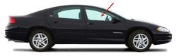 Passenger Right Side Front Door Window Door Glass Compatible with Dodge Intrepid/Chrysler Concorde 4 Door Sedan 1998-2000 Models