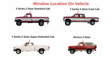 Driver Left Side Door Window Door Glass Compatible with Ford Bronco 1980-1986 Models