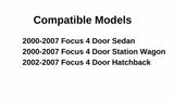 Passenger Right Side Front Door Window Door Glass Compatible with Ford Focus 4 Door Sedan 2008-2011 Models