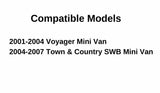 Manual Style Driver Left Side Quarter Window Glass Compatible with Chrysler Voyager 2001-2004 Town & Country SWB (Short Wheel Base) 2004-2007 Models