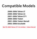 Driver Left Side Rear Door Window Door Glass Compatible with Chevrolet Tahoe/GMC Yukon/GMC Yukon Denali 2007-2014
