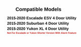 W/ Alarm Feature Driver Left Side Quarter Window Quarter Glass Compatible with GMC Yukon XL/Chevrolet Suburban 2015-2020 Models