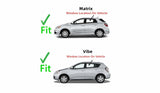 Driver Left Side Rear Door Window Door Glass Compatible with Pontiac Vibe 4 Door Hatchback 2009-2010 Models