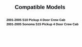Driver Left Side Rear Door Window Door Glass Compatible with GMC Jimmy 1995-2001 / Envoy 1998-2001 4 Door Models