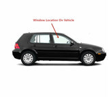 Passenger Right Side Front Door Window Door Glass Compatible with Volkswagen Golf 2000-2006 & Golf (New) 1999 4-Door Hatchback
