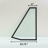 Tempered Driver Left Side Outer Windshield Window Glass ( Top Lens 6 " , Bottom Lens 23.75" ) Compatible with Utilimaster Aeromaster 2000-2012 / Workhorse FasTrack Step Van 2006-2012 Models