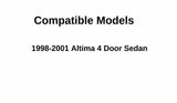Passenger Right Side Front Door Window Door Glass Compatible with Nissan Altima 4 Door Sedan 1998-1999 Models