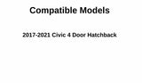 Passenger Right Side Front Door Window Door Glass Compatible with Honda Civic 4 Door Hatchback 2017-2021 Models