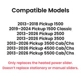 OE W/Motor Heated Sliding Back Window Glass Back Power Slider Compatible with Ram Pickup 2013-2018 1500 / 2019-2024 1500Classic / 2013-2026 2500 3500 4500 5500 Models