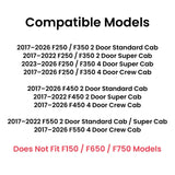 Stationary Back Window Back Glass Compatible with Ford F250 F350 F450 F550 2017-2026 Models (Not For F150, F650,Or F750)