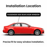 Passenger Right Side Rear Door Window Door Glass Compatible with Audi A4 S4 RS4 4 Door Sedan 2009-2016 Model