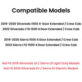 Passenger Right Side Front Door Window Door Glass Compatible with GMC Sierra/Chevrolet Silverado 1500 4 Door Crew/Extended Cab 2019-2026 Models