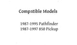 Driver Left Side Front Door Window Door Glass Compatible with Nissan Pathfinder 1987-1995 Models/Nissan 850 Pickup 1987-1997 Models