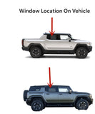 Tempered Passenger Right Side Rear Door Window Door Glass Compatible with GMC HUMMER Pickup & SUV 2022-2024 Models