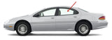 Driver Left Side Rear Door Window Door Glass Compatible with Eagle Vision 4 Door Sedan 1993-1996 Models