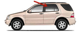 Driver Left Side Rear Door Window Door Glass Compatible with Mercedes Benz ML320 ML350 ML430 ML55 AMG ML500 1998-2005 Models