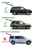 Passenger Right Side Rear Door Window Door Glass Compatible with Nissan Pathfinder/Infiniti QX4 1996-2004 Models (Not For Pathfinder Armada)