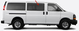 Stationary Privacy Passenger Right Side Sliding Cargo Door Window Door Glass Compatible with Chevrolet Express/GMC Savana 2003-2022 Models