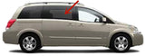 Stationary Passenger Right Side Rear Sliding Cargo Door Window Door Glass Compatible with Nissan Quest 2004-2010 Models