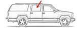 Passenger Right Side Rear Door Window Door Glass Compatible with Chevrolet/GMC Suburban 1993-1999 Models